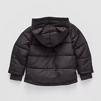 Okie Dokie Toddler Boys Adaptive Water Resistant Easy-on + Easy-off Heavyweight Puffer Jacket