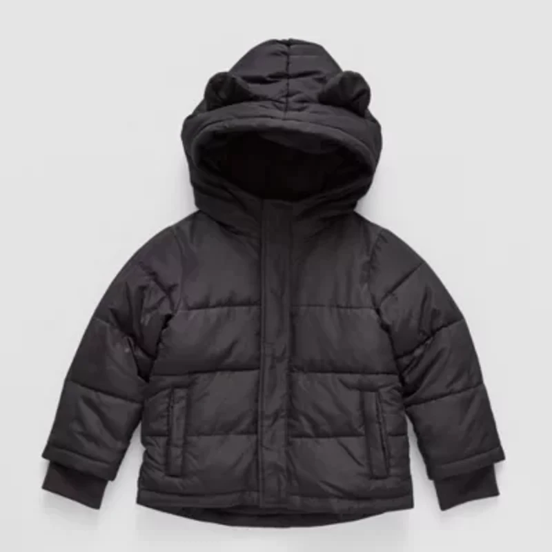Okie Dokie Toddler Boys Adaptive Water Resistant Easy-on + Easy-off Heavyweight Puffer Jacket