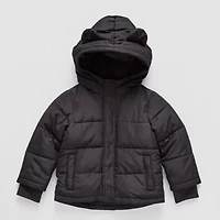Okie Dokie Toddler Boys Adaptive Water Resistant Easy-on + Easy-off Heavyweight Puffer Jacket