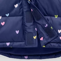 Okie Dokie Toddler Girls Adaptive Water Resistant Easy-on + Easy-off Heavyweight Puffer Jacket