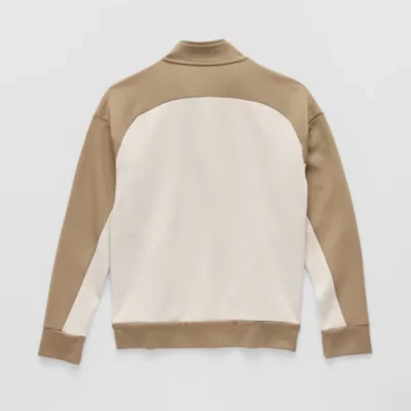 Xersion Double Knit Fleece Little & Big Kid Boys High Neck Long Sleeve Fleece Active Quarter-Zip Pullover