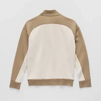 Xersion Double Knit Fleece Little & Big Kid Boys High Neck Long Sleeve Fleece Active Quarter-Zip Pullover