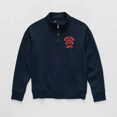 Xersion Little & Big Kid Boys High Neck Long Sleeve Active Quarter-Zip Pullover