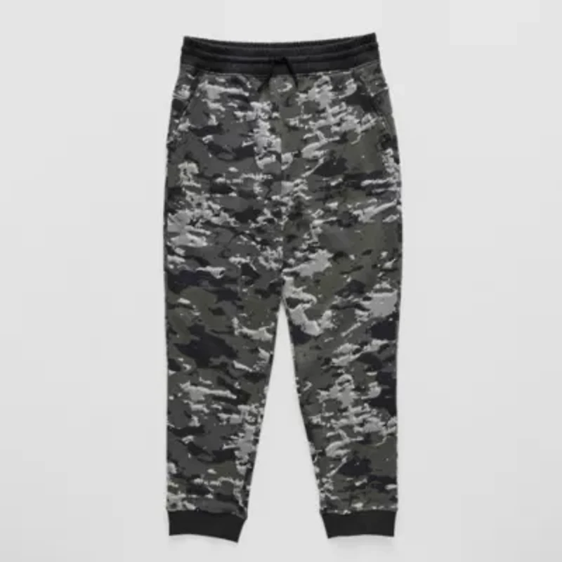 Xersion Little & Big Kid Boys Cuffed Mid Rise Regular Fit Fleece Husky Jogger Pant