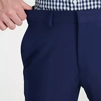 Haggar Smart Wash Tech Suit Mens Comfort Waistband Slim Fit Flat Front Pant
