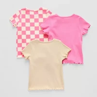 Grayson Little Toddler Girls Crew Neck Short Sleeve Regular Fit 3-pc. Graphic T-Shirt
