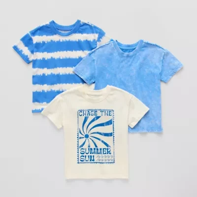 Grayson Little Toddler Boys Crew Neck Short Sleeve Regular Fit 3-pc. Graphic T-Shirt