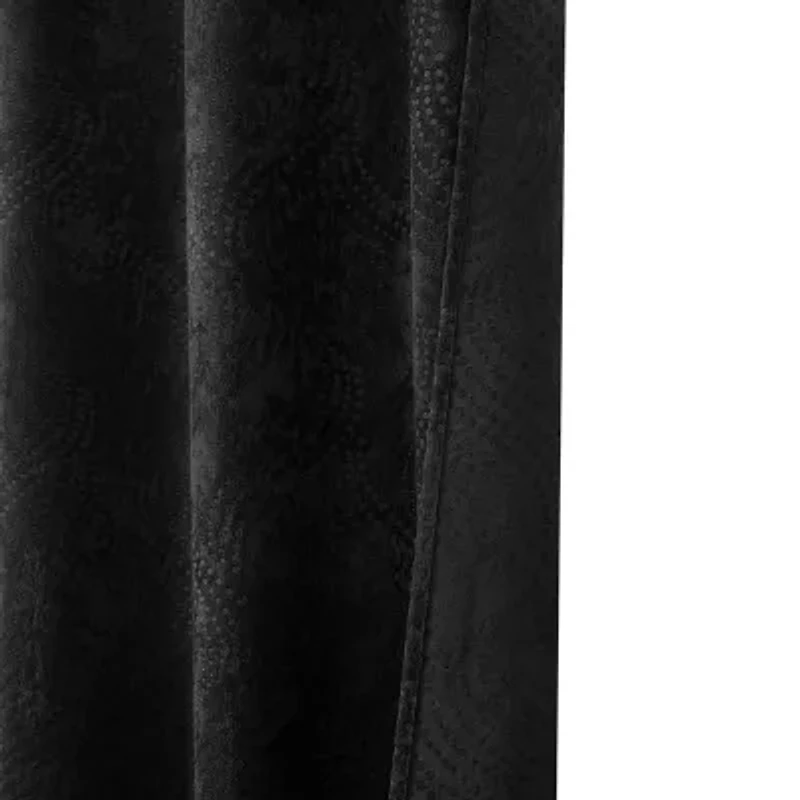 Regal Home Talia Embossed Grommet Top Energy Saving Blackout Set of 2 Curtain Panel