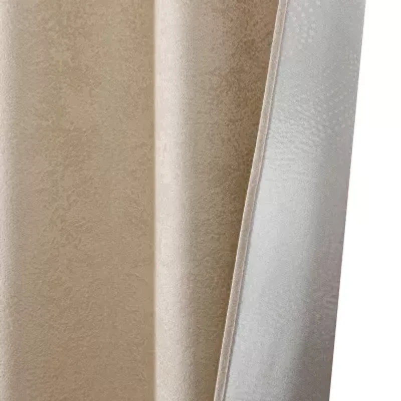 Regal Home Talia Embossed Grommet Top Energy Saving Blackout Set of 2 Curtain Panel
