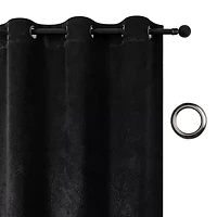 Regal Home Talia Embossed Grommet Top Energy Saving Blackout Set of 2 Curtain Panel