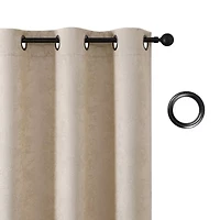 Regal Home Talia Embossed Grommet Top Energy Saving Blackout Set of 2 Curtain Panel