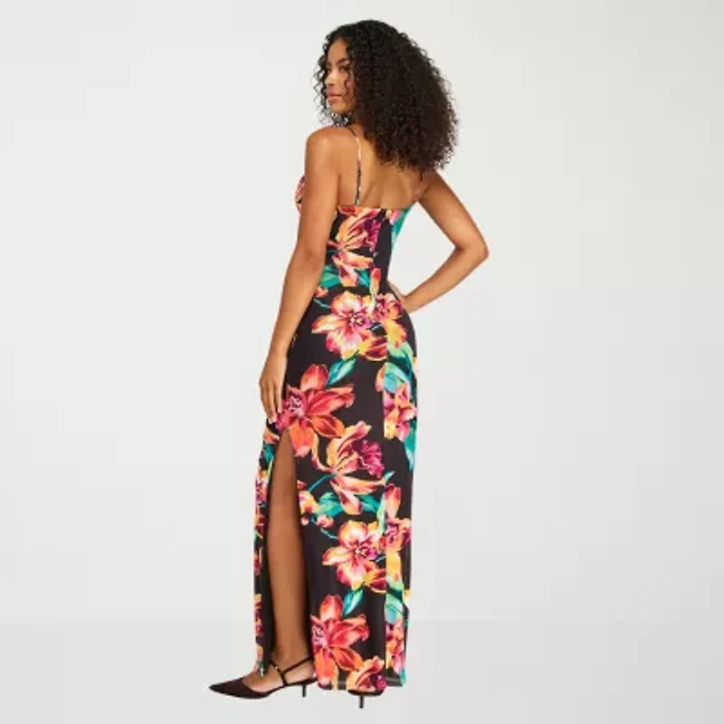 Premier Amour Womens Cowl Neck Sleeveless Maxi Dress