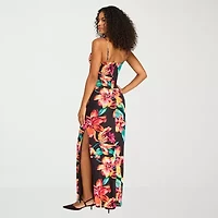 Premier Amour Womens Cowl Neck Sleeveless Maxi Dress