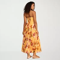 Premier Amour Womens Sweetheart Neck Sleeveless Floral Evening Gown