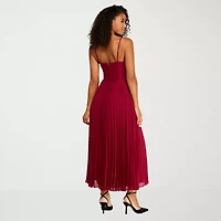 Premier Amour Womens V Neck Sleeveless Evening Gown