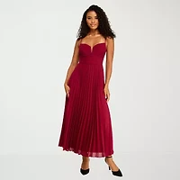Premier Amour Womens V Neck Sleeveless Evening Gown