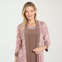R & M Richards Womens Floral Jacket Dress