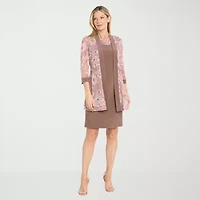 R & M Richards Womens Floral Jacket Dress