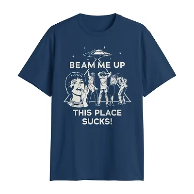 Novelty Mens Crew Neck Short Sleeve Regular Fit Stranger Things Graphic T-Shirt