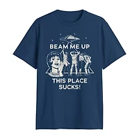 Novelty Mens Crew Neck Short Sleeve Regular Fit Stranger Things Graphic T-Shirt