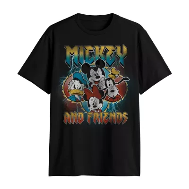 Mens Crew Neck Short Sleeve Classic Fit The Simpsons Big and Tall Graphic T-Shirt