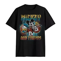 Mens Crew Neck Short Sleeve Classic Fit The Simpsons Big and Tall Graphic T-Shirt