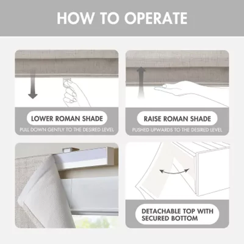 Madison Park Room Darkening Cordless Roman Shade