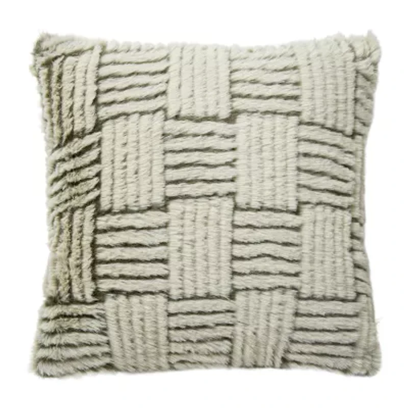 Indigo Road by Egypt Sherrod Sandova Faux Fur Square Throw Pillow