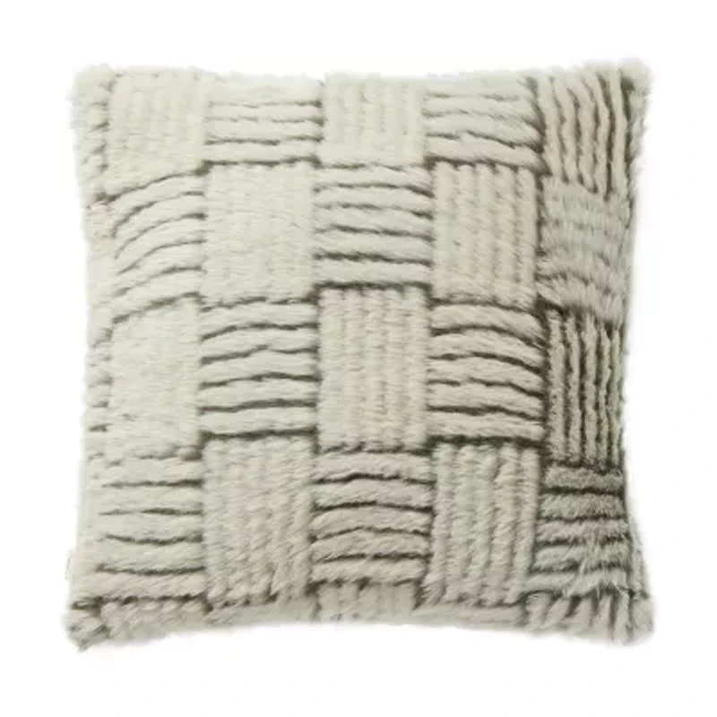 Indigo Road by Egypt Sherrod Sandova Faux Fur Square Throw Pillow