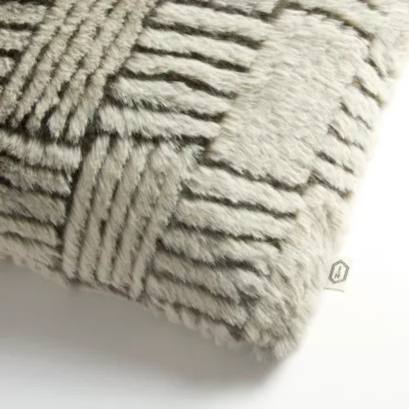 Indigo Road by Egypt Sherrod Sandova Faux Fur Square Throw Pillow
