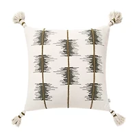 Indigo Road by Egypt Sherrod Jasma Ikat Stripe Square Throw Pillow
