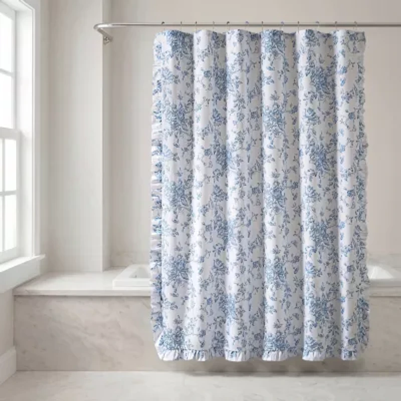Madison Park Essentials Adele Floral Ruffle Shower Curtain