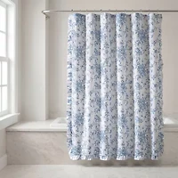 Madison Park Essentials Adele Floral Ruffle Shower Curtain