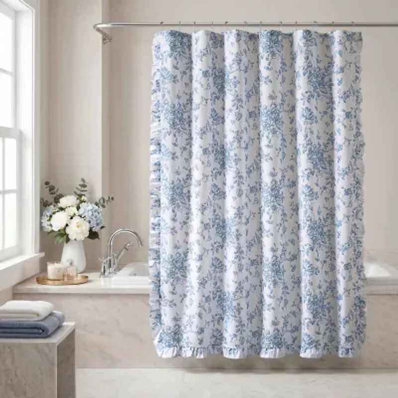 Madison Park Essentials Adele Floral Ruffle Shower Curtain