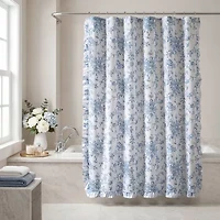 Madison Park Essentials Adele Floral Ruffle Shower Curtain