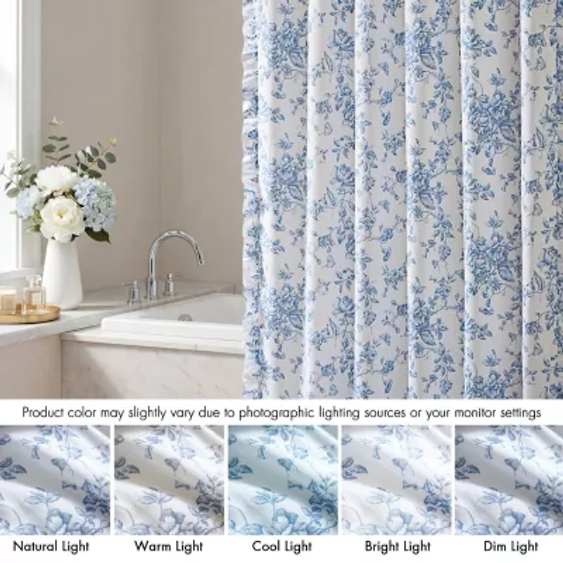 Madison Park Essentials Adele Floral Ruffle Shower Curtain