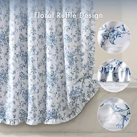 Madison Park Essentials Adele Floral Ruffle Shower Curtain