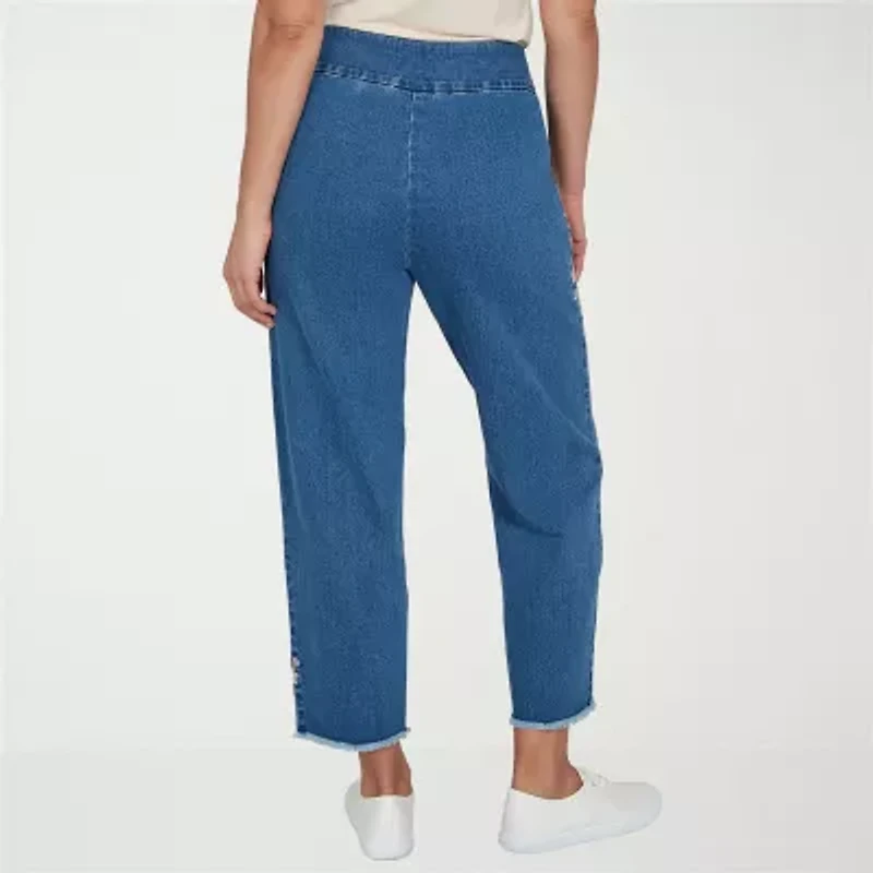 Alfred Dunner Camden Market Womens Straight Mid Rise Ankle Pant