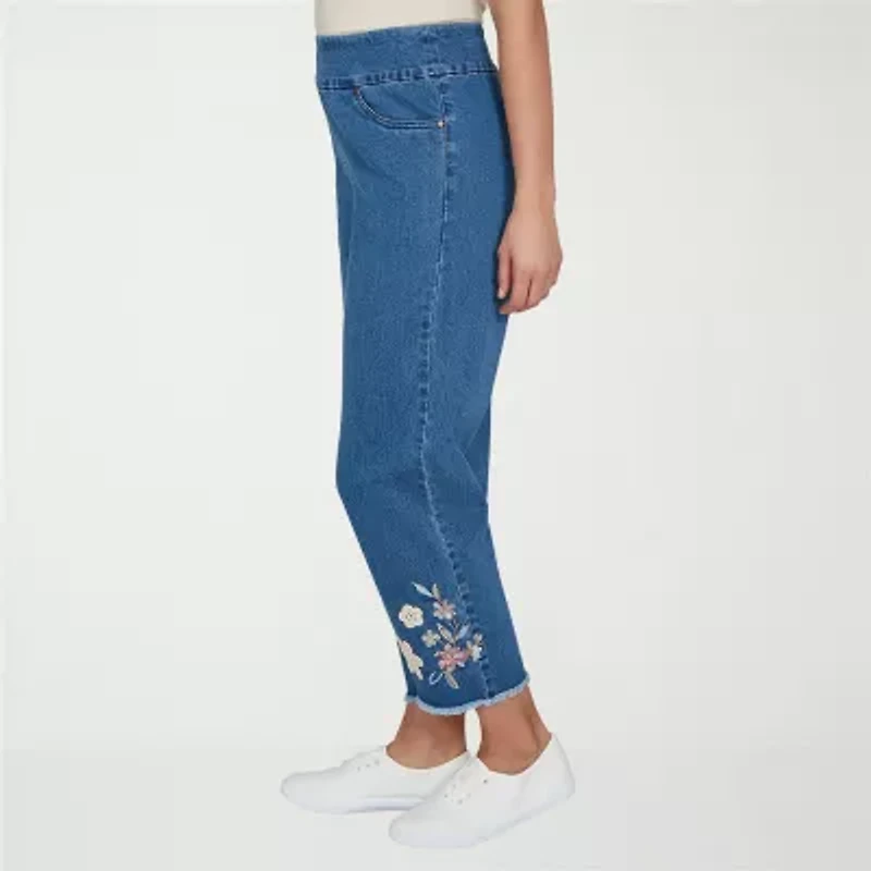 Alfred Dunner Camden Market Womens Straight Mid Rise Ankle Pant