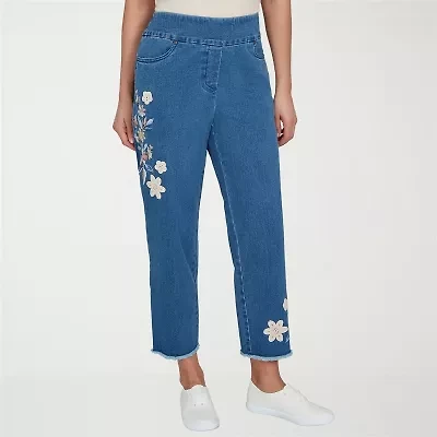 Alfred Dunner Camden Market Womens Straight Mid Rise Ankle Pant