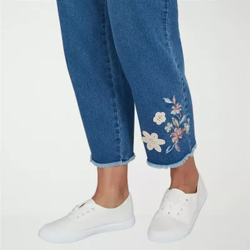 Alfred Dunner Camden Market Womens Straight Mid Rise Ankle Pant