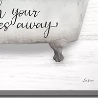 Streamline Art Wash Your Worries Away  Hand Embellished Canvas Art