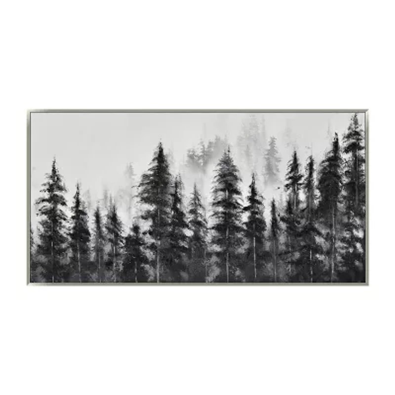 Streamline Art Misty Pines Hand Embellished Canvas Art