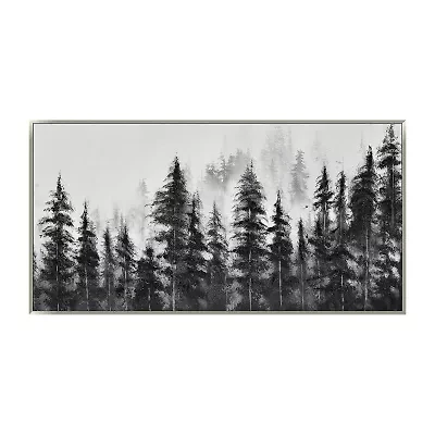 Streamline Art Misty Pines Hand Embellished Canvas Art