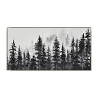 Streamline Art Misty Pines Hand Embellished Canvas Art