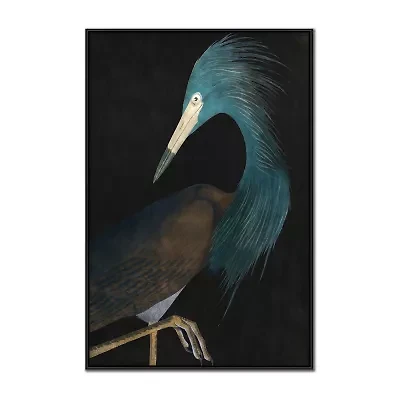 Streamline Art Majestic Blue Heron Ii Hand Embellished Canvas Art