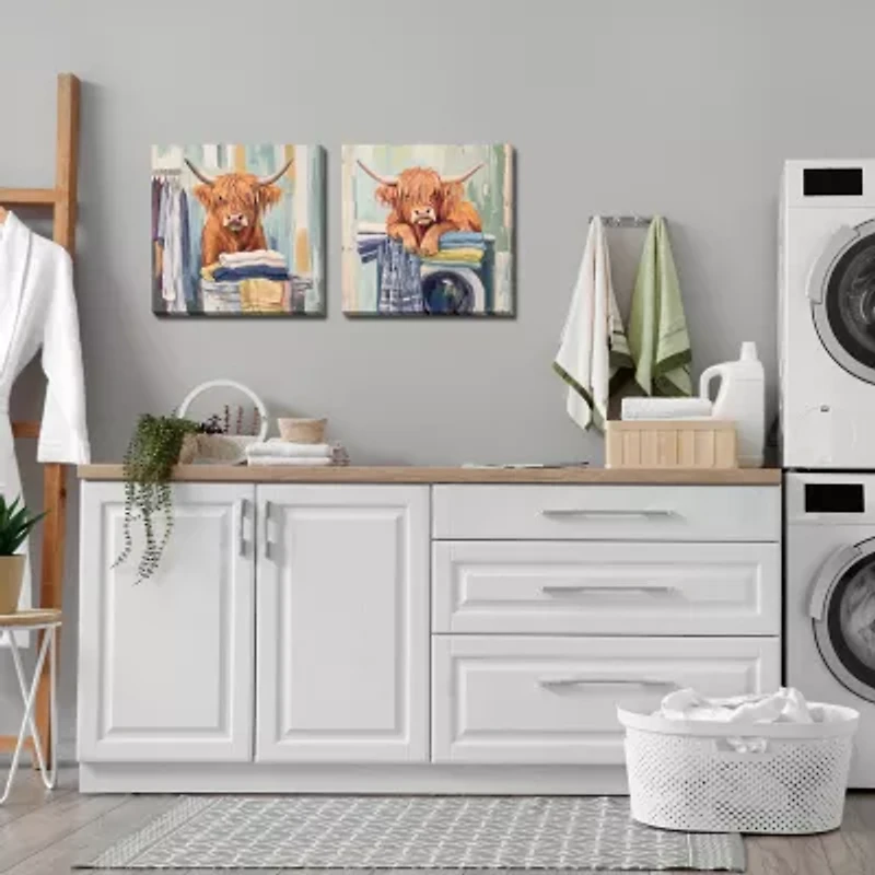 Streamline Art More Laundry Hand Embellished Canvas Art