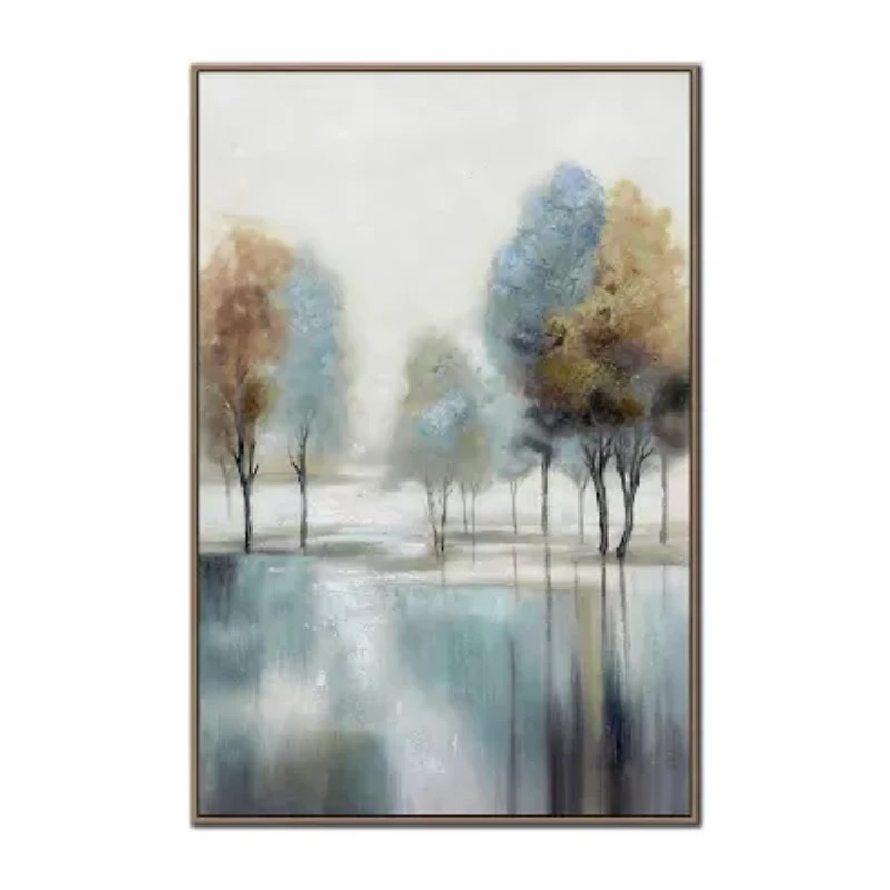 Streamline Art Misty Grove Ii Hand Embellished Canvas Art