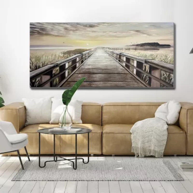 Streamline Art Boardwalk To The Sun 3d Oil Painting Canvas Art