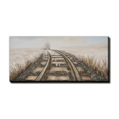 Streamline Art Locomotive Approaching 3d Oil Painting Canvas Art